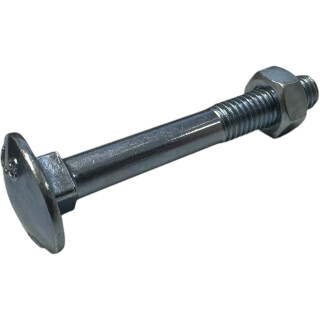 DIN 603 Schlossschrauben galv. verzinkt mit Muttern M6x65 mm (50) Stück