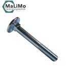 DIN 603 Schlossschrauben galv. verzinkt mit Muttern M6x65 mm (50) Stück
