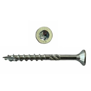 Quelle-Fix Spanplattenschrauben TX Torx Teilgewinde ETA Zulassung verzinkt 5x60 mm (200) Stück