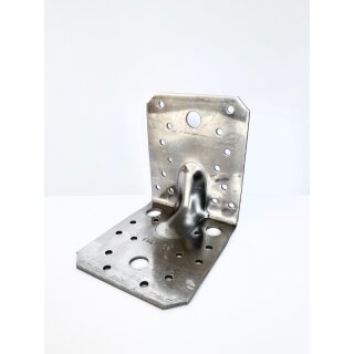 Winkelverbinder mit Sicke Edelstahl 70x70x55 mm