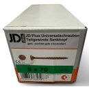 200 Stück JD Plus Universalschrauben 6x70 Senkkopf...