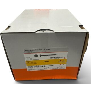 1000 Stück 3,9x45 Gipsplattenschrauben Feingewinde Schnellbauschrauben