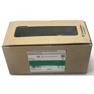200 Stück JD Drive Universalschrauben verzinkt 3,5x40 Senkkopf Teilgewinde TX