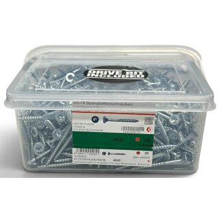 1kg JD 79 Spanplattenschrauben Dresselhaus 4x40 verzinkt TX