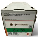 100 Stück JD 79 Spanplattenschrauben Dresselhaus 6x130 gelb verzinkt Kreuzschlitz
